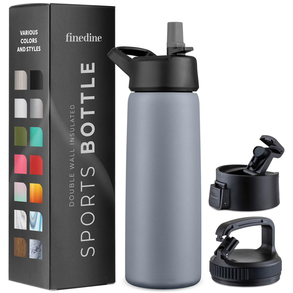 26 oz Stainless Steel Water Bottle with Straw Lid R650
