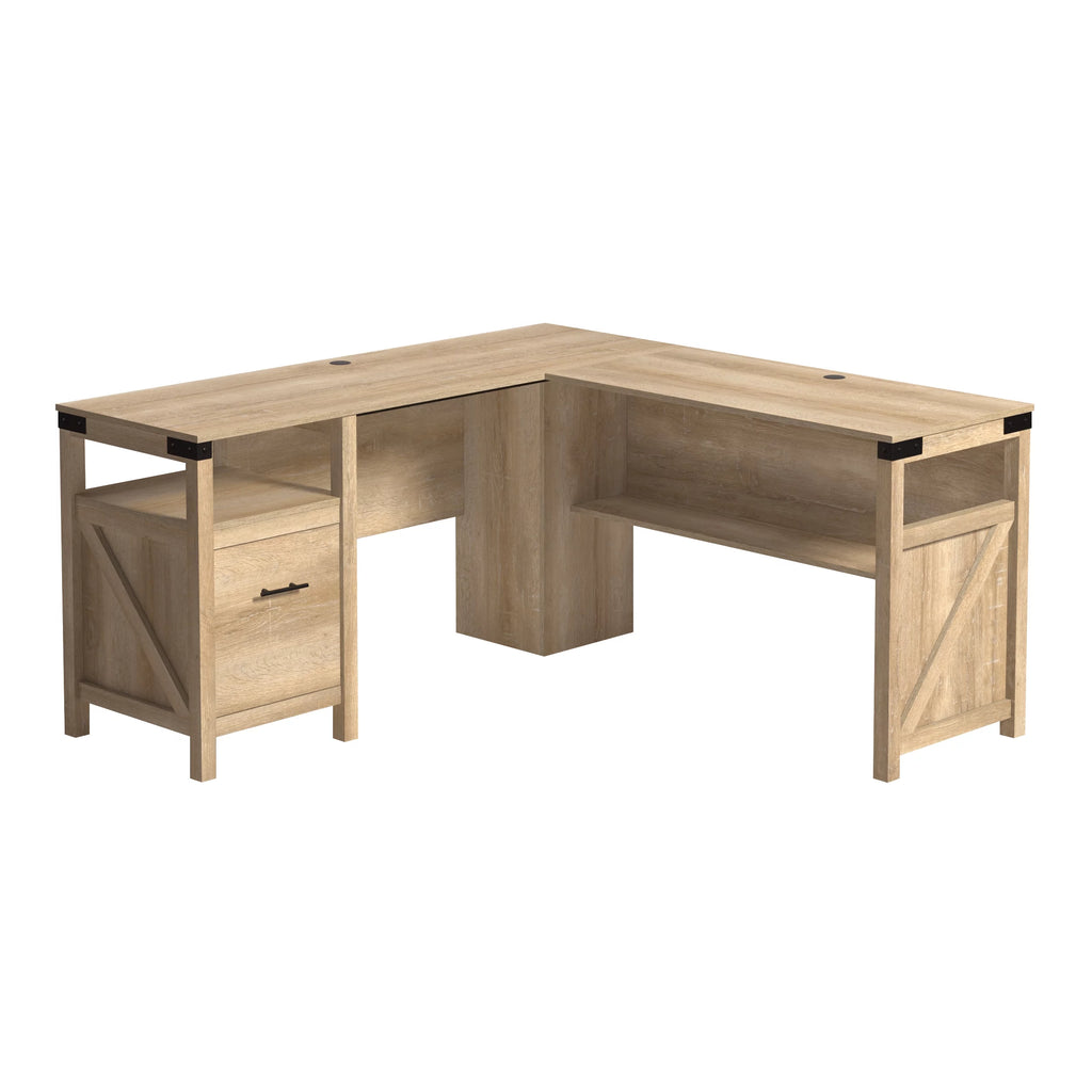 L-Shape Computer Desk with File Drawer K364