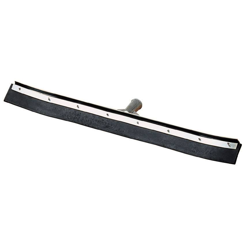 Curved End Rubber Squeegee with Metal Frame, Black I908454