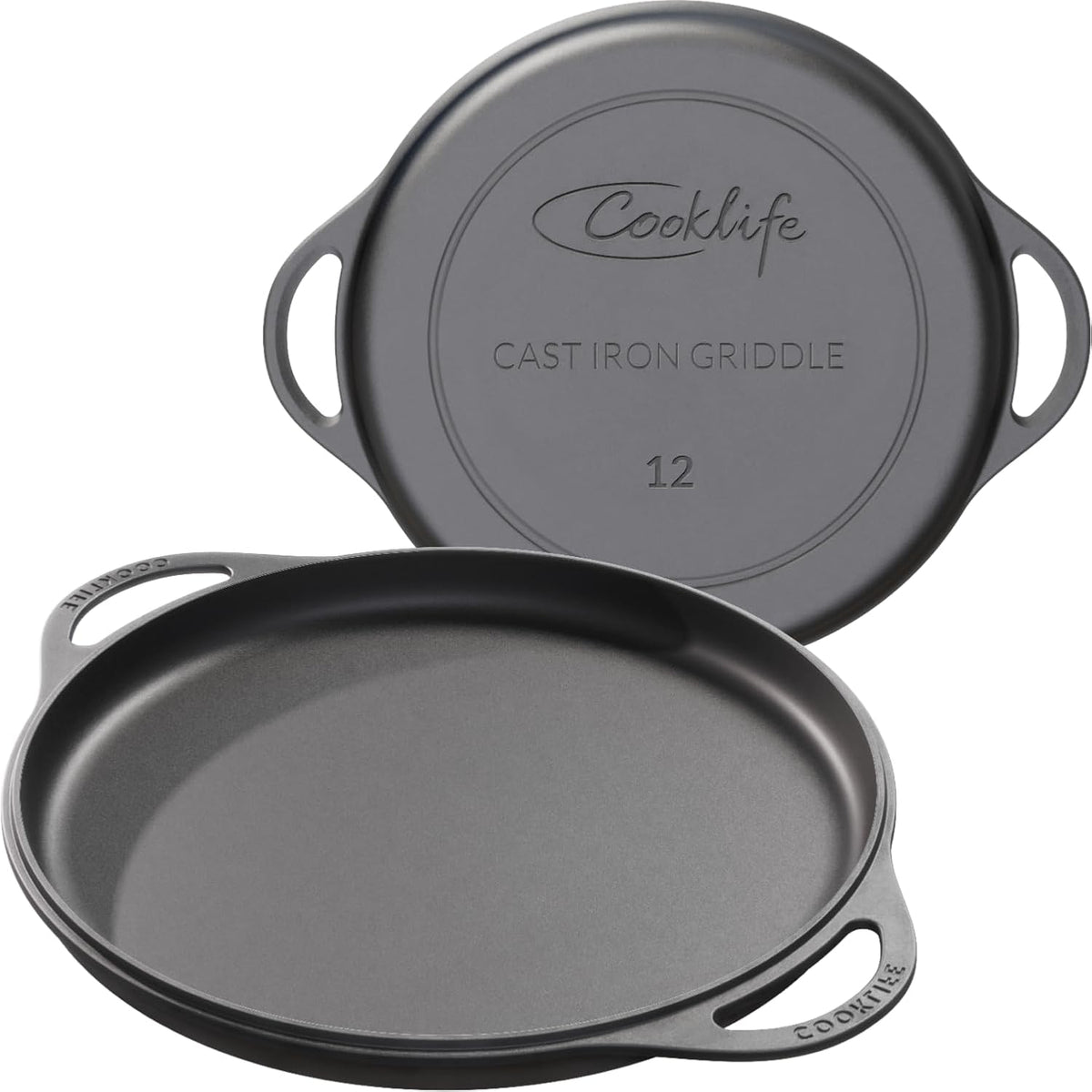 12 Inch Round Pre-Seasoned Cast Iron Griddle R954628