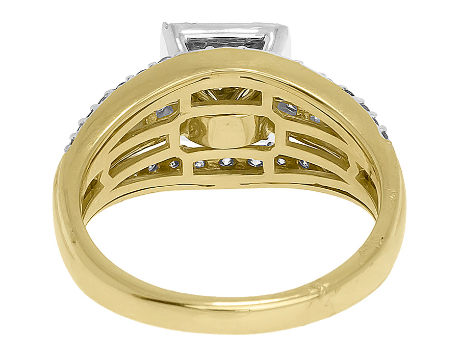 10k Yellow Gold Princess Diamond Engagement Ring Z893