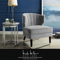 Grey Gold Velvet Accent Chair O150180