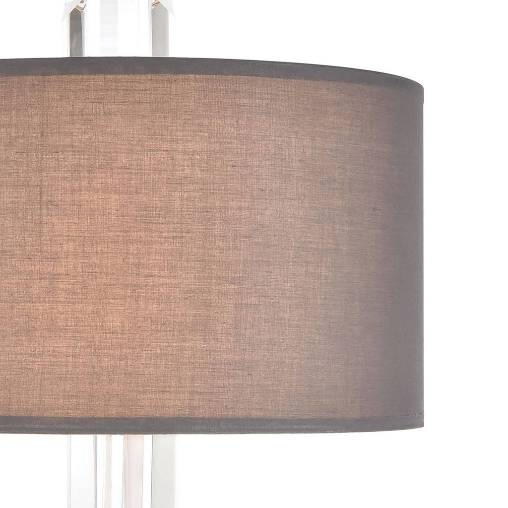 2-Light Sconce in Satin Nickel with Graphite Fabric T6781