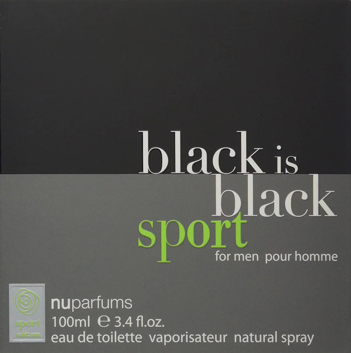 Black Is Black Sport Eau de Toilette 3.4 oz A8571