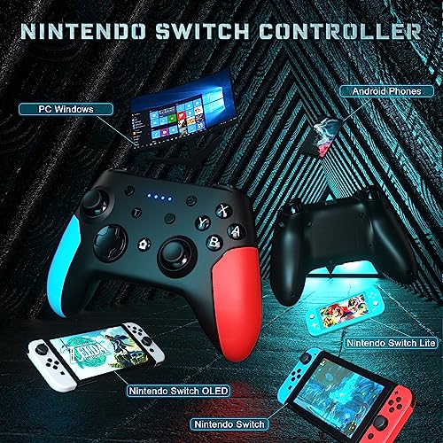 Wireless Pro Controller for Nintendo Switch 2/Switch/Lite/Switch OLED/PC with Wake-up, Turbo Vibration J791