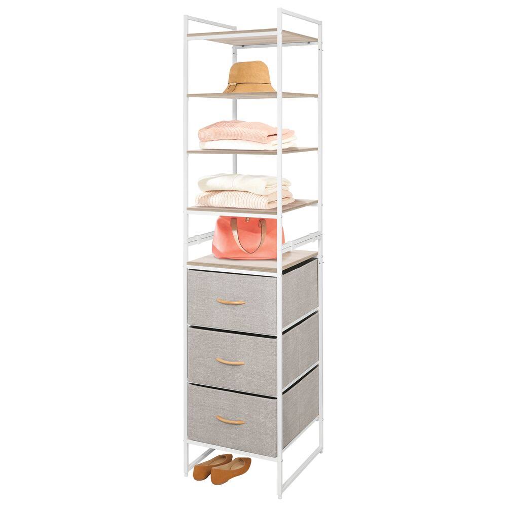 Natural Tall Vertical Fabric Dresser, 3-Drawer Y626