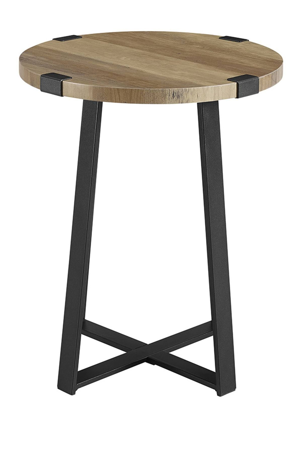 Rustic Oak Round Side Table V764