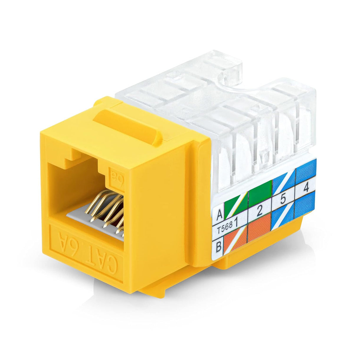 50-Pack White Cat6/5e Keystone Jack X541372