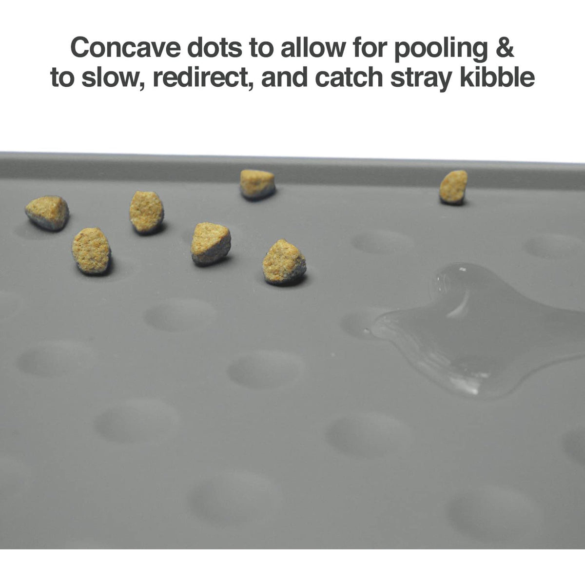 Grey Silicone Dog Food Mat, 27.5 x 17.5 M159
