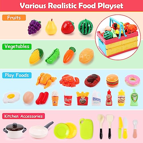 Pink Kids Kitchen Playset with Sound and Light P699