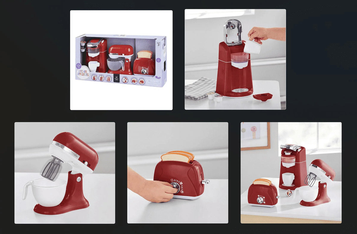 3-Pc. Gourmet Kitchen Appliance Set (Red) R408
