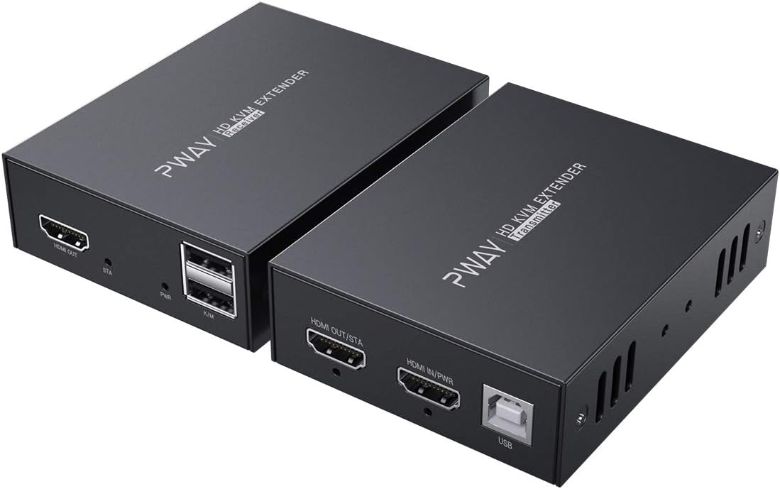 HDMI KVM USB Extender Over Ethernet Cat5e/6 Up to 50m/164ft 1080P 3D Y715339