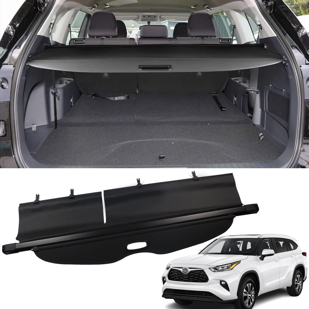 Black Retractable Cargo Trunk Cover D7156