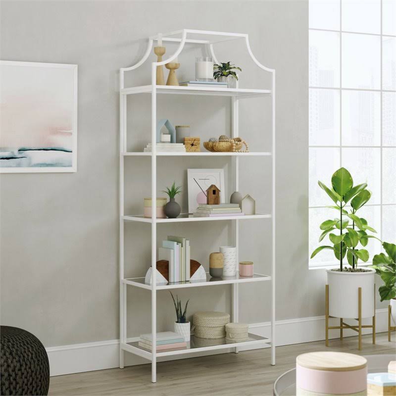 2 Piece Bookcase and Console Table Set in White K552