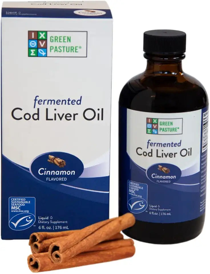 Fermented Cod Liver Oil Liquid 6 fl. oz. Cinnamon K2989