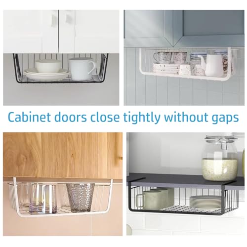 Black 2 Piece Under Shelf Hanging Storage Basket Y534