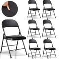 Black Fabric Padded Folding Chair 6 Pack D744