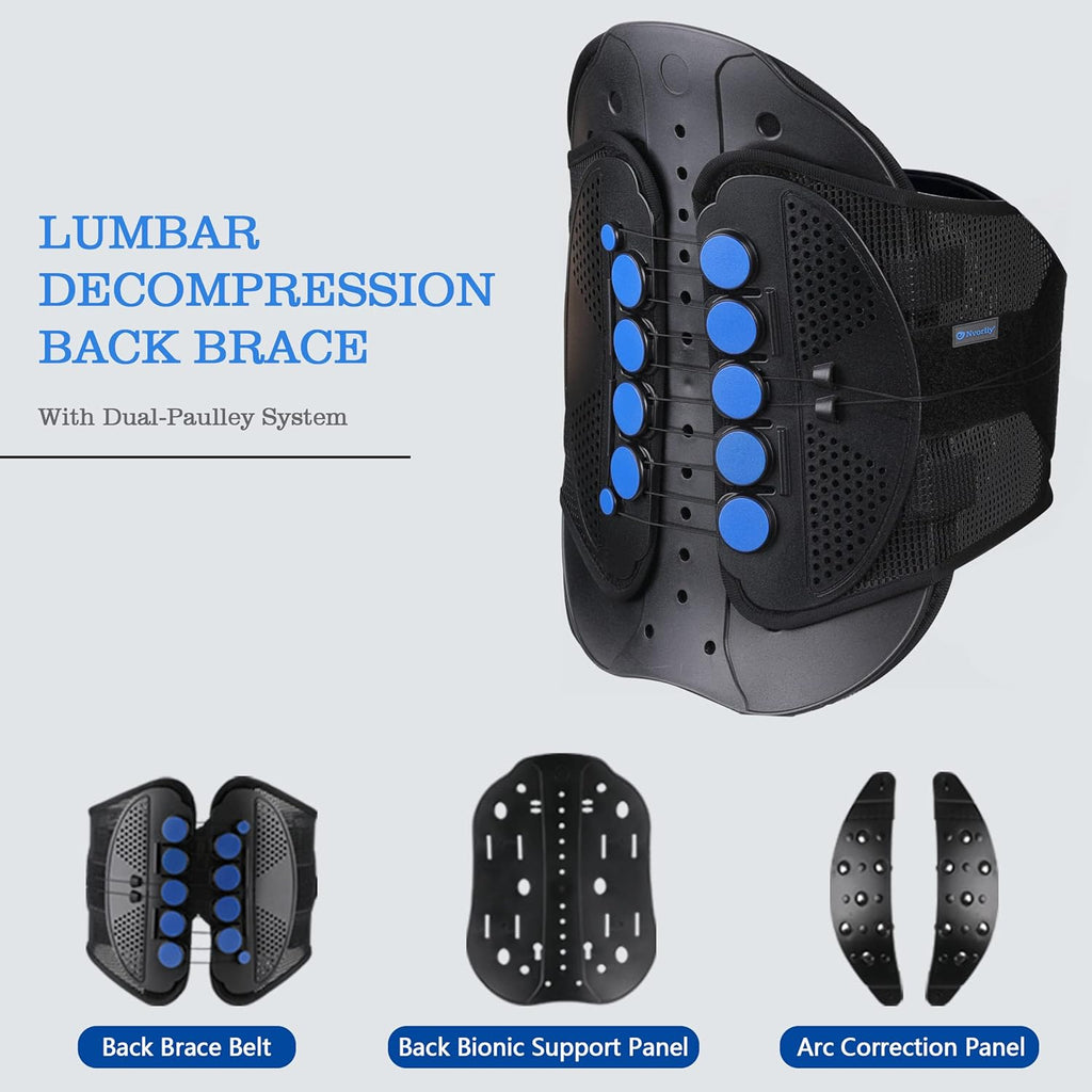 Lumbar Lower Back Brace LSO Support Waist Sacral Orthosis (X-Large) B30467