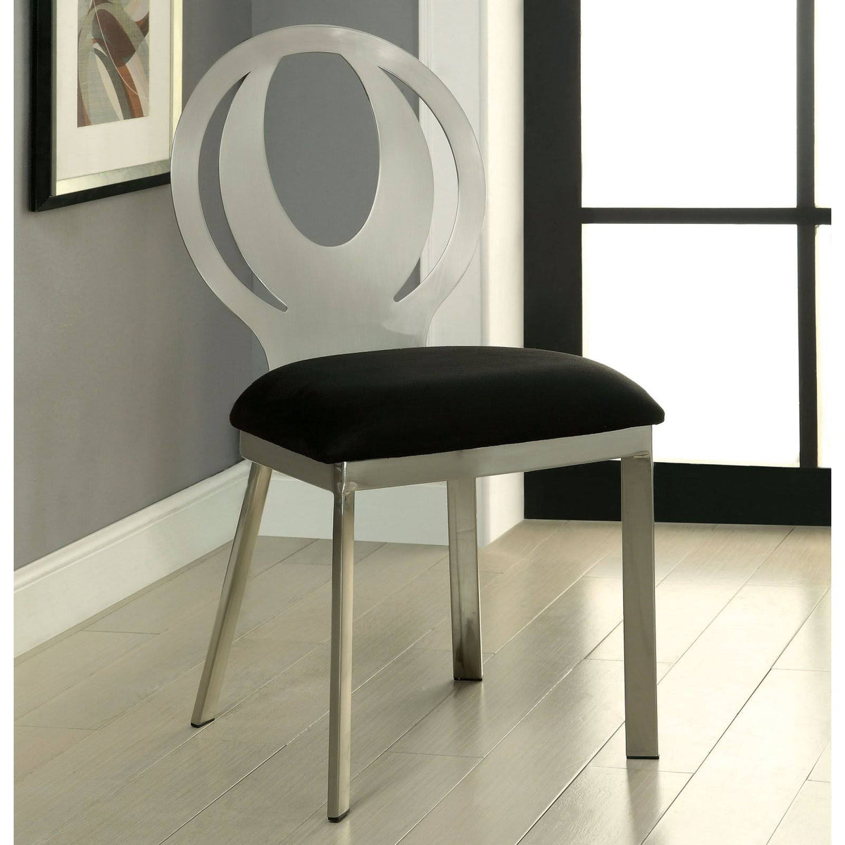 Black Dining Chair Set of 2 T5307
