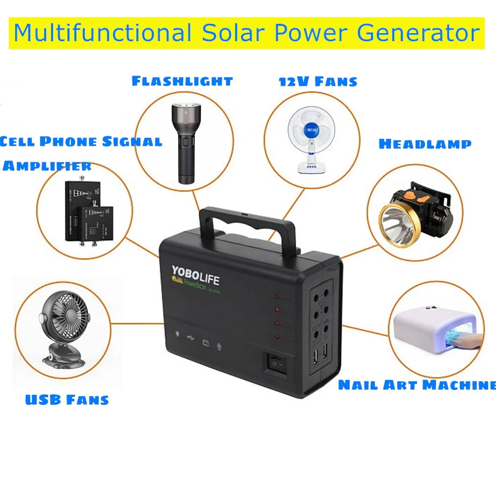 Portable Solar Power Generator Kit with Solar Panel Z921