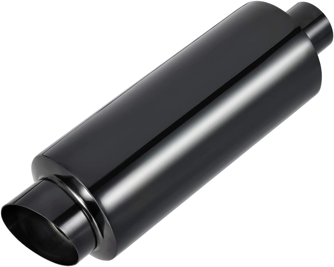 Polished Stainless Steel Black Coated Exhaust Tip Muffler Pack of 2 T125780