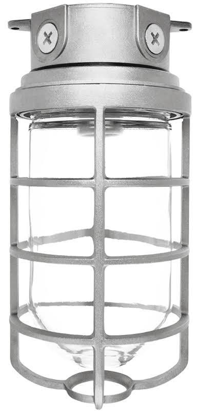 Vaporproof Ceiling Box Silver Globe H6906