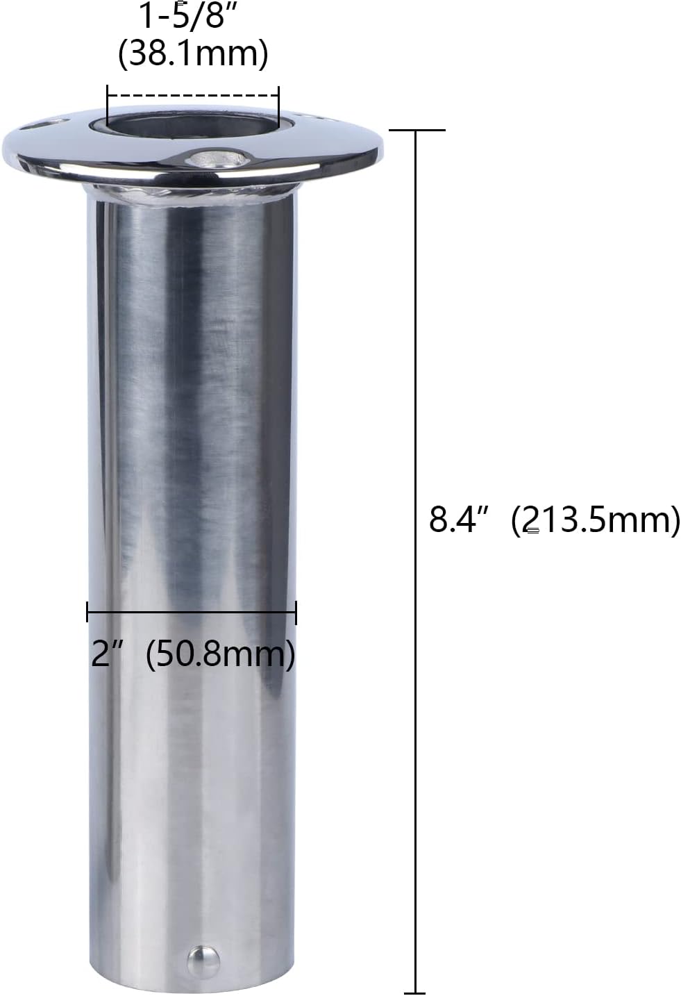 2Pcs Stainless Steel Casting Fishing Rod Holder Flush Mount 90 Degree V22313