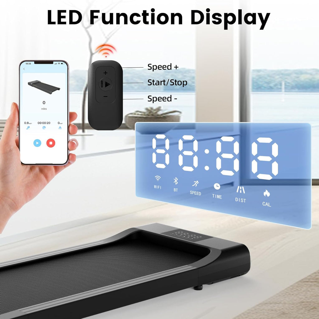 Walking Pad Under Desk Treadmill with Remote Control LED Display V577