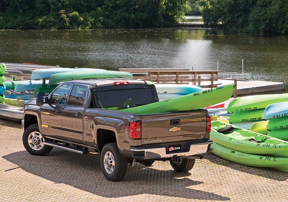 Black Hard Folding Truck Bed Tonneau Cover L59657