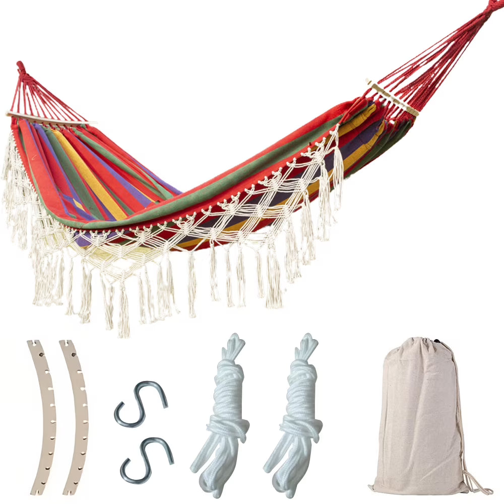 Double Macrame Hammock Swing Bed M3434