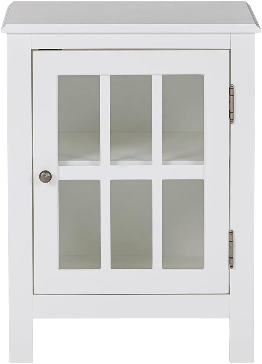 White Accent Cabinet End Table V927054