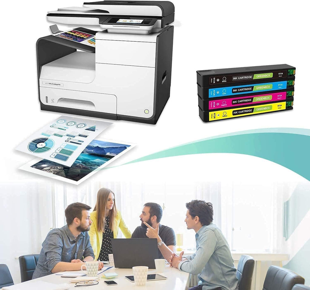 Black Cyan Magenta Yellow Ink Cartridge for HP Pagewide Pro Printer O647626