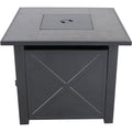 GAS Fire Pit with Tile Top and Light Gray Lava Rocks N8707