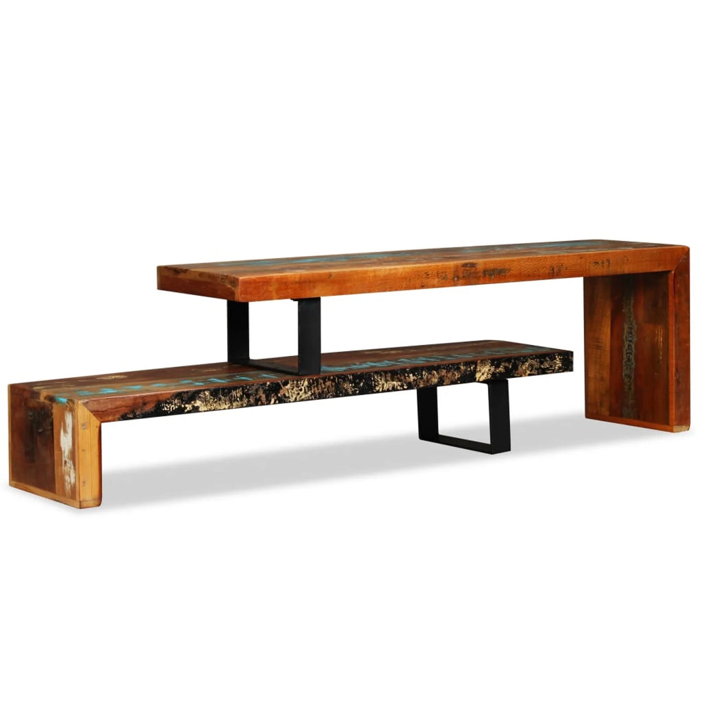 2 Tier Wooden TV Stand with Storage U1018