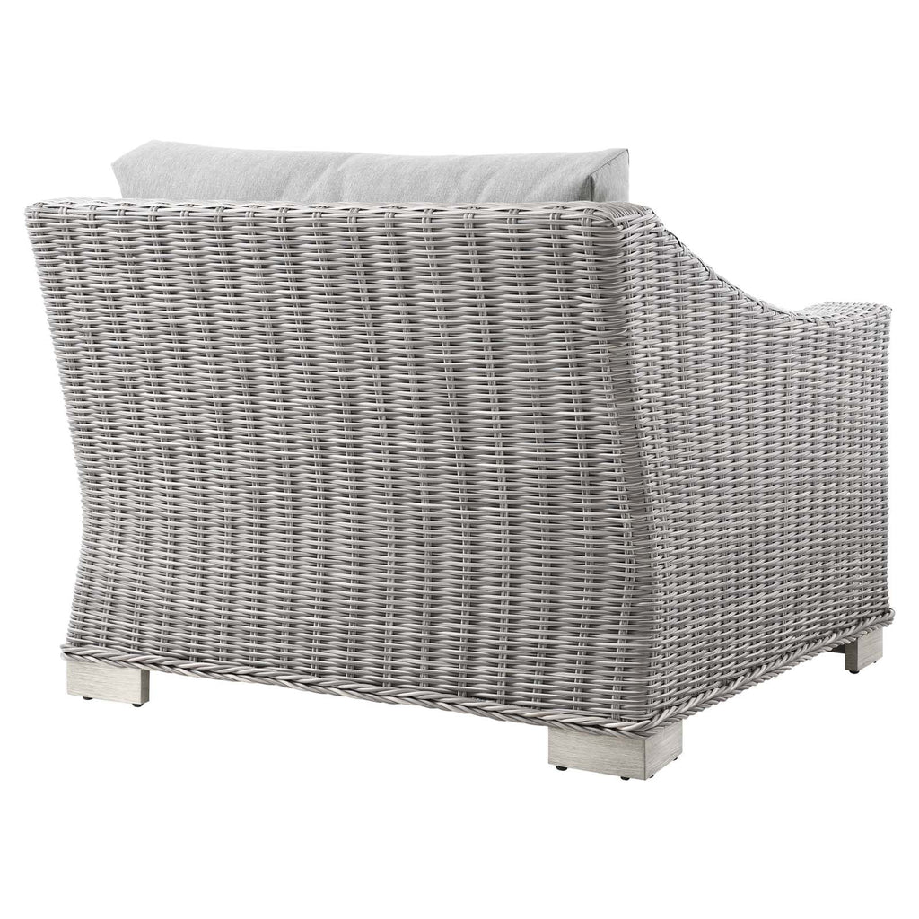 Grey Rattan Wicker Corner Chair M24452