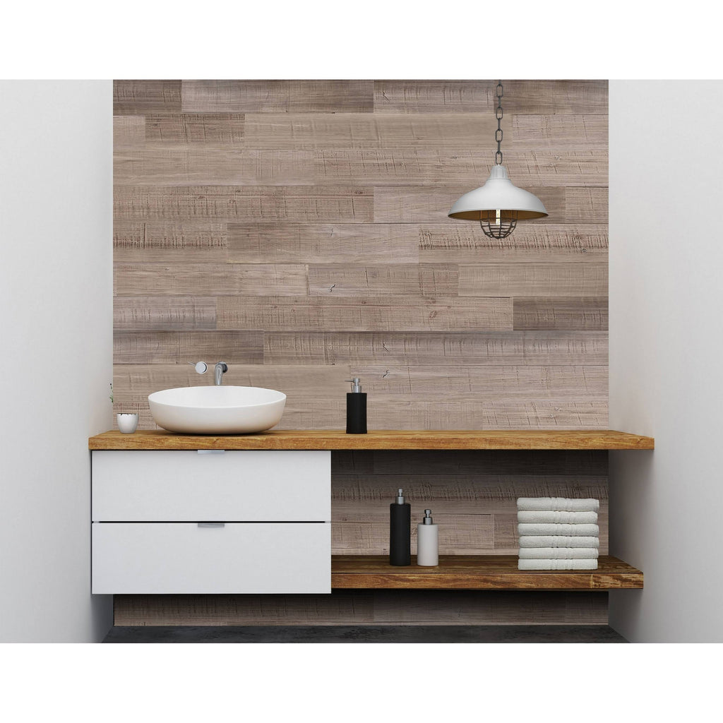 Reclaimed Peel & Stick Solid Wood Wall Paneling I395268
