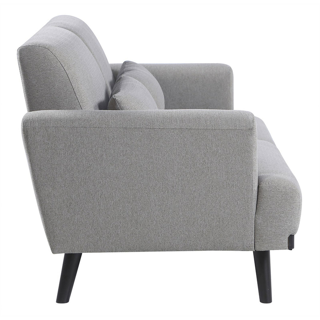 Gray Fabric Upholstered Loveseat D84081