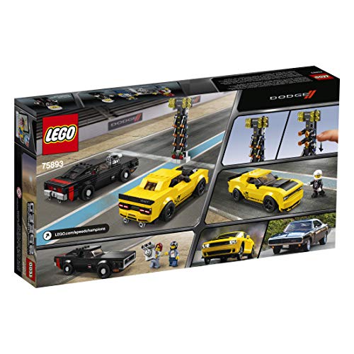 2018 Dodge Challenger SRT Demon and 1970 Dodge Charger R/T Building Kit (478 Pieces) E9242