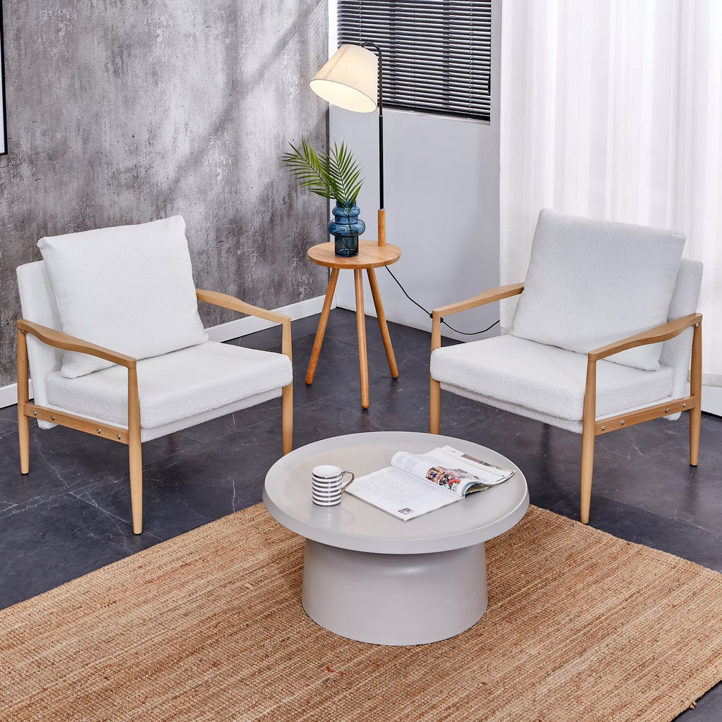 Modern Sofa Chair Set with Velvet Accent H299655