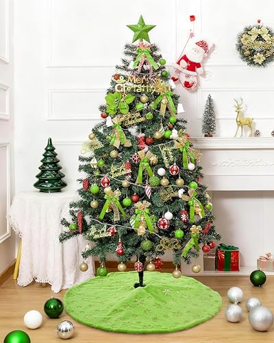 White 36 Inches Faux Fur Christmas Tree Skirt U356381
