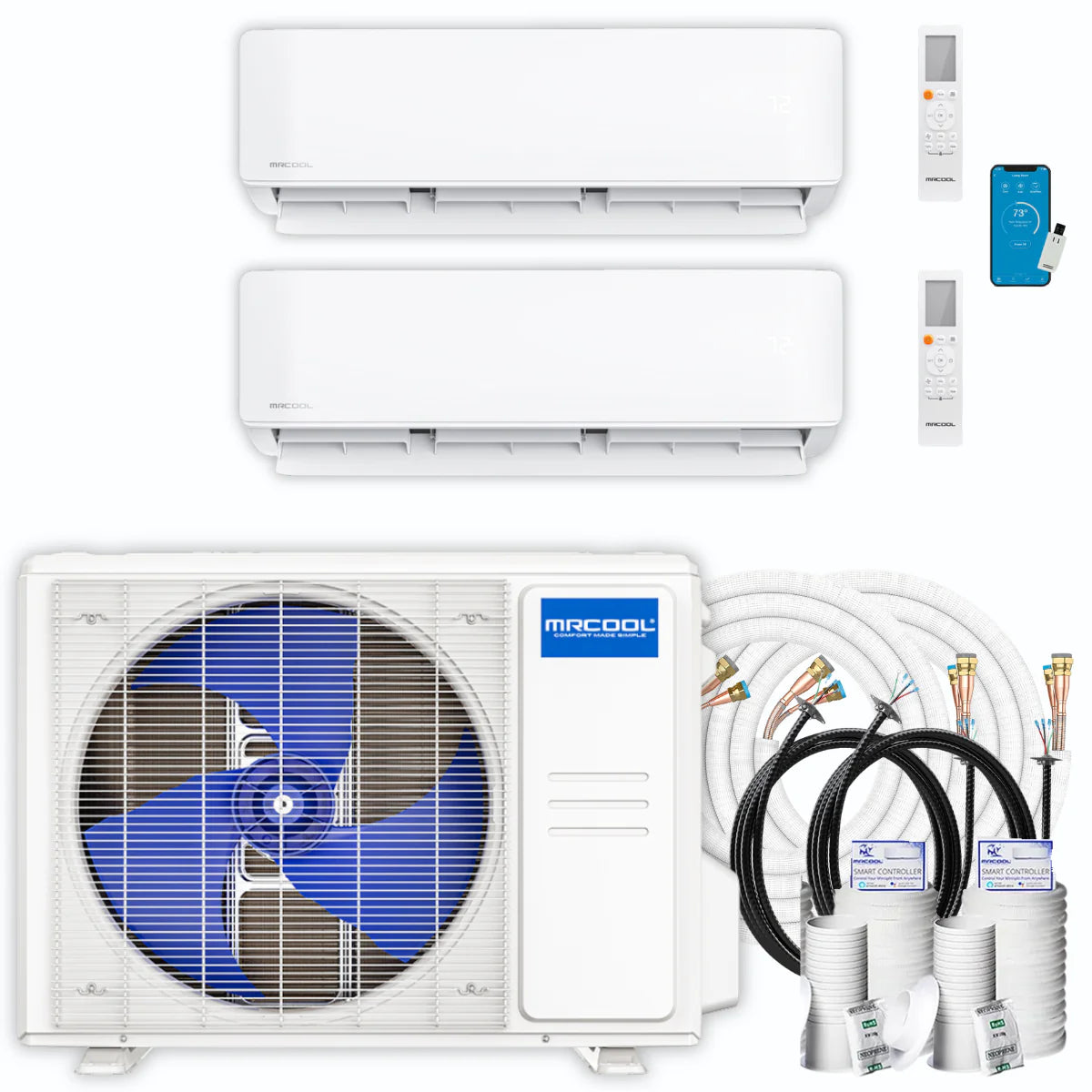 21,000 BTU 2 Zone Ductless Air Conditioner and Heat Pump M170054