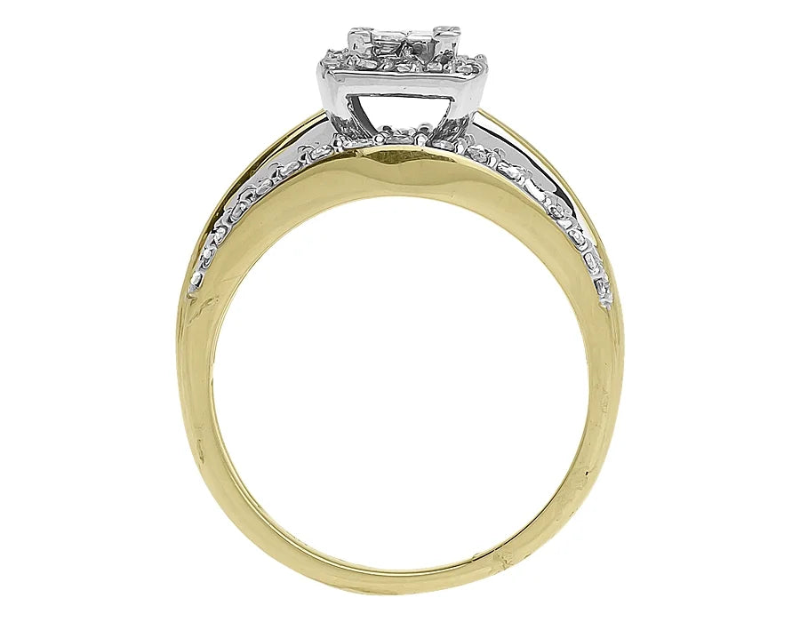 10k Yellow Gold Princess Diamond Engagement Ring Z893