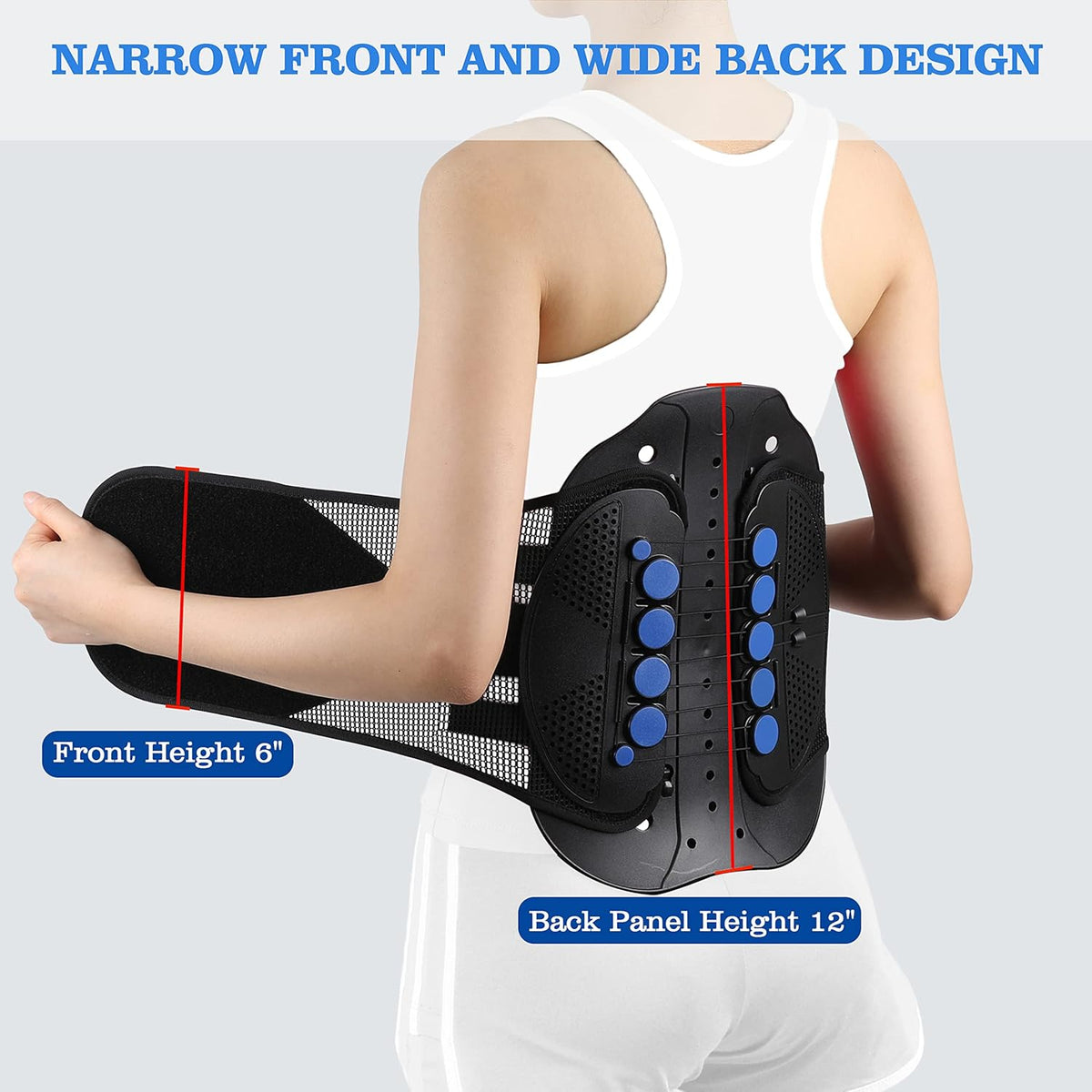 Lumbar Lower Back Brace LSO Support Waist Sacral Orthosis (X-Large) B30467