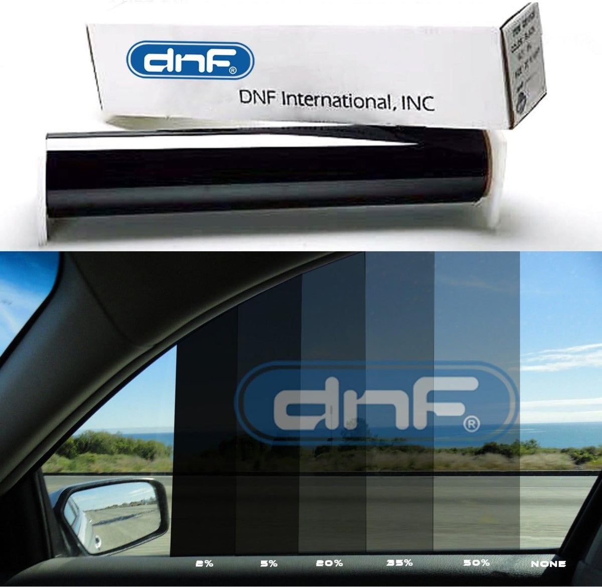 Black 5% 24" X 100 Feet Window Tint Film with Tri-Edge Squeegee T204