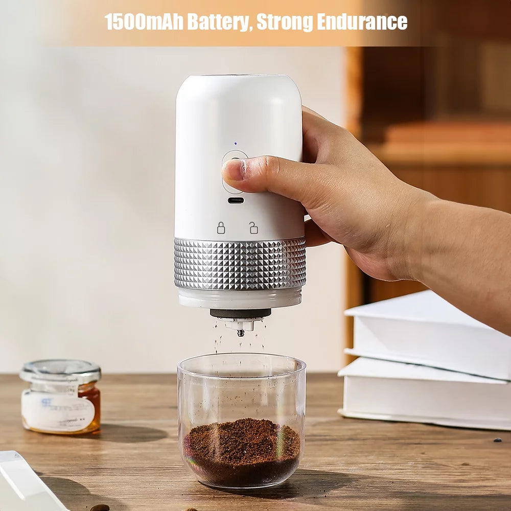 Portable Electric Burr Coffee Grinder 13W 200ml USB Rechargeable Adjustable O737038