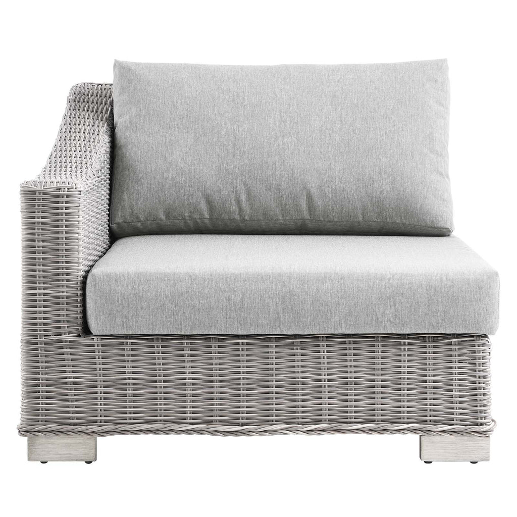 Grey Rattan Wicker Corner Chair M24452