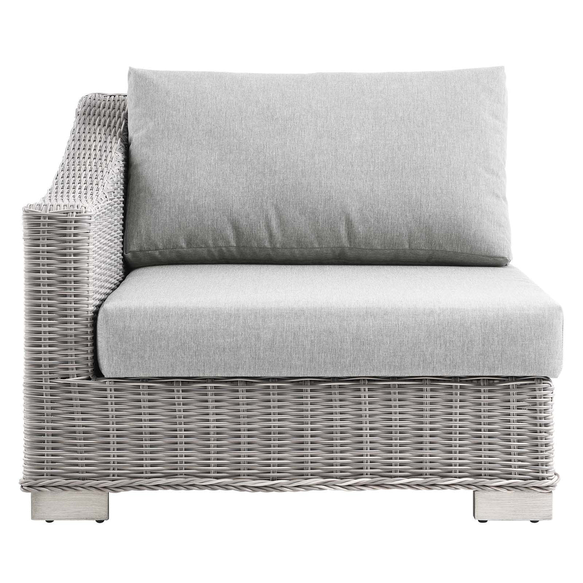 Grey Rattan Wicker Corner Chair M24452