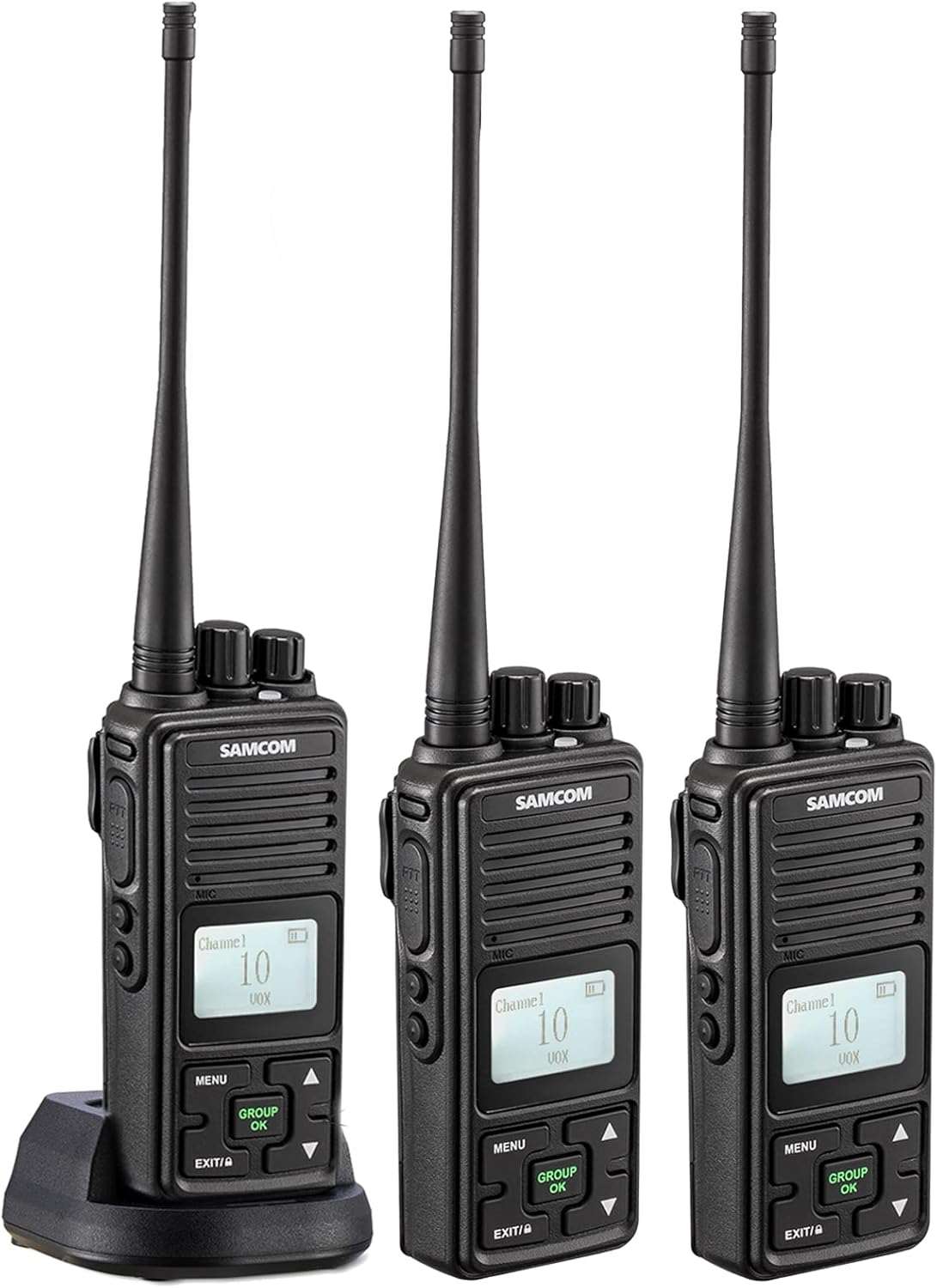 2 Pack UHF Rechargeable Handheld Radio with Earpieces A660095