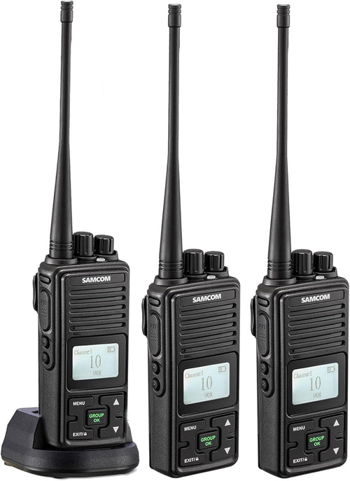 2 Pack UHF Rechargeable Handheld Radio with Earpieces A660095