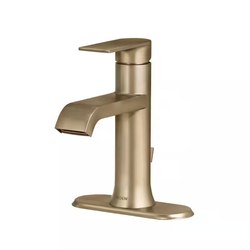 Single Handle Single Hole Bathroom Faucet in Bronzed Gold J52206